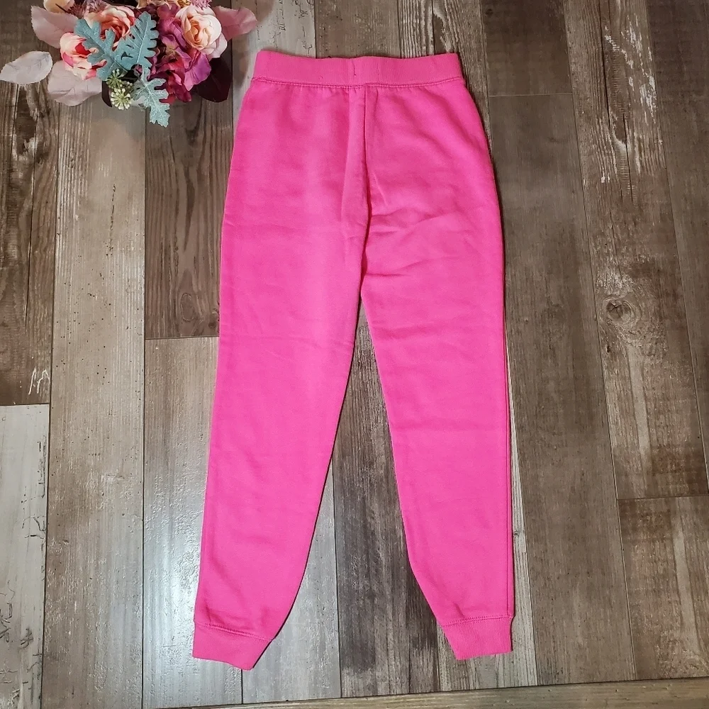 The Children’s Place Pink & Silver LOVE Jogger Sweatpants Girls Size Large 10/12